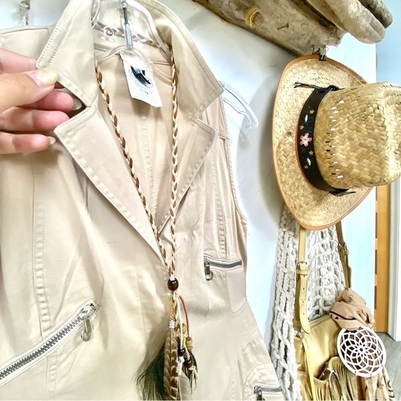 VERSACE safari Versus collection dress/long vest vintage YTK RETRO VIBE - Picture 8 of 16